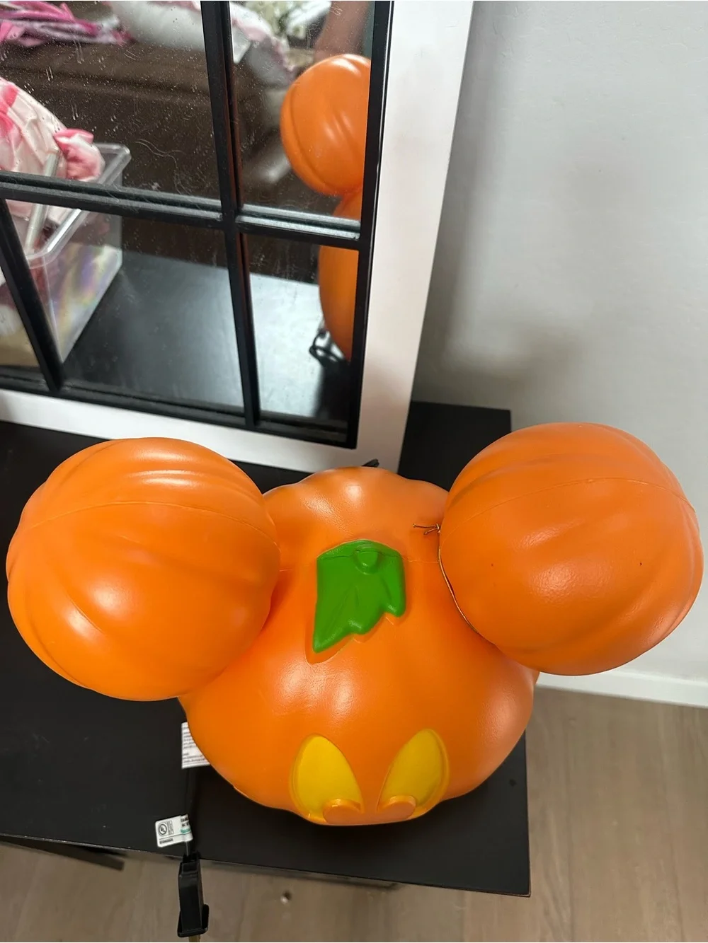 Disney Mickey Mouse Pumpkin Light-Up Blow Mold Halloween Decor NWT